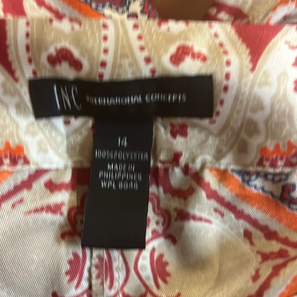 INC International Concepts Bohemian Paisley Wide-Leg Pants - Picture 4 of 4